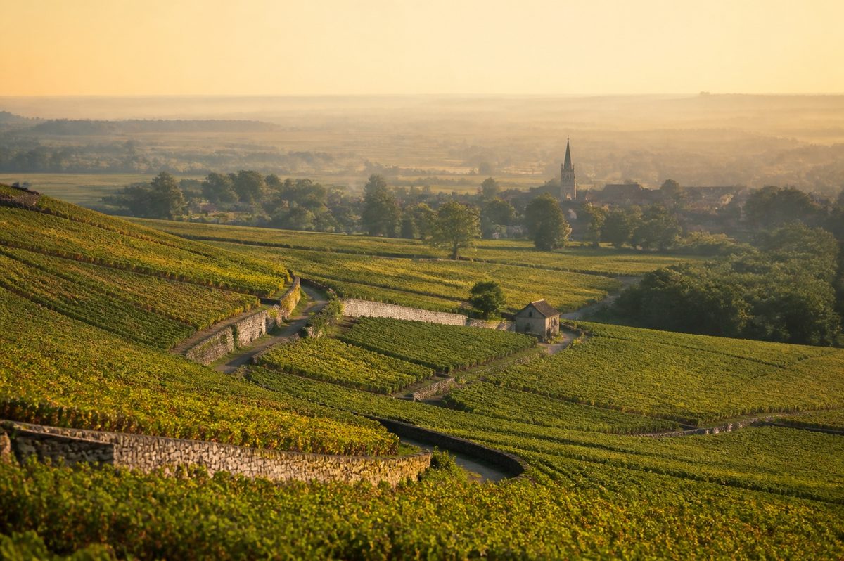 Rolling slopes of the Côte de Nuits in Burgundy